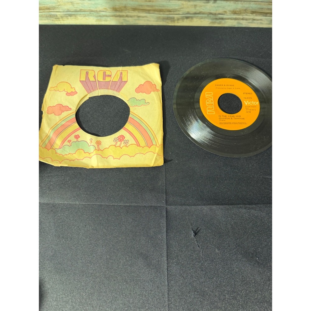 RCA Victor Zager & Evans In The Year 2525 7" 45 RPM Vinyl Single Black Excellent